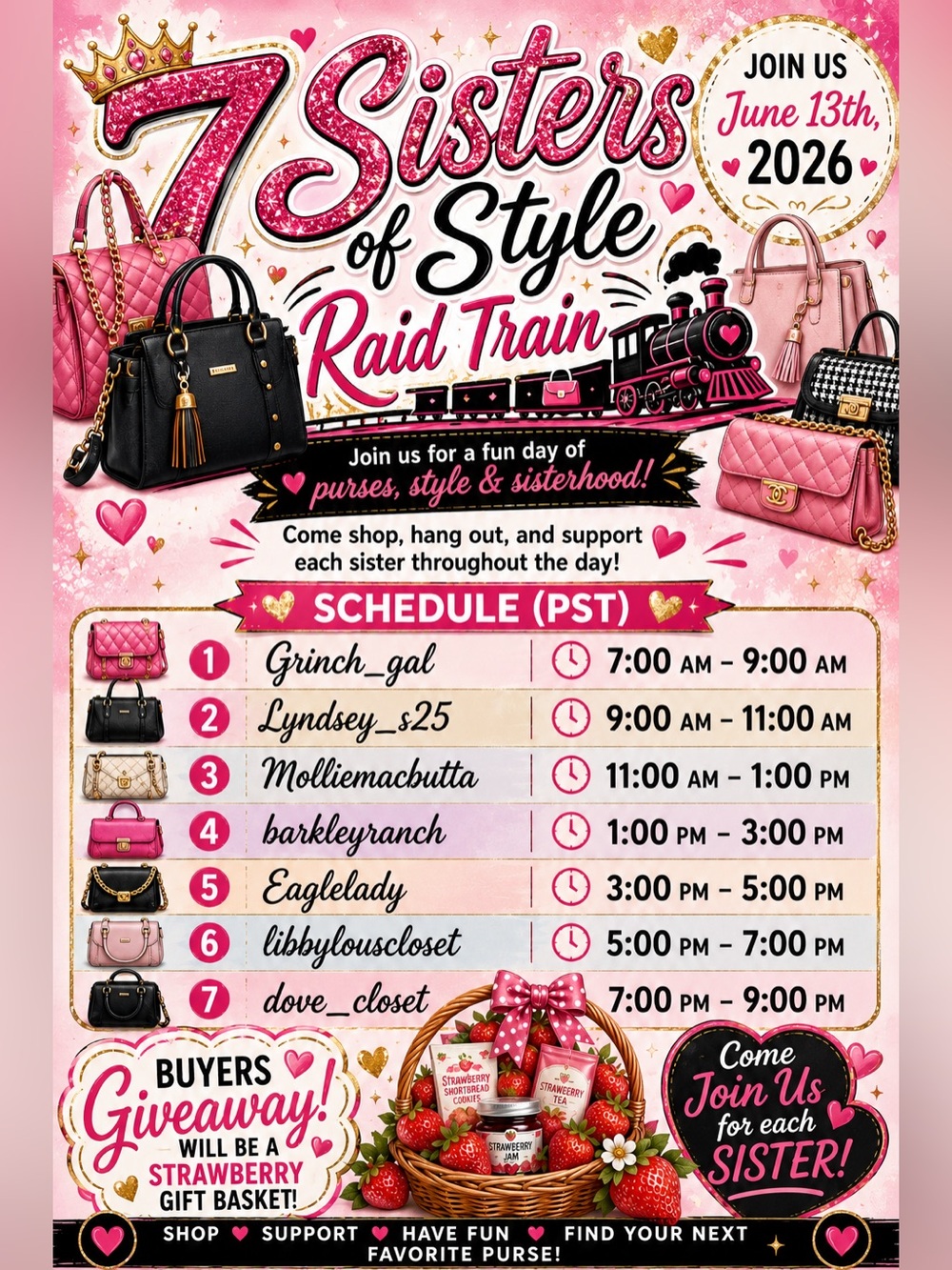 Sisters of Style Raid Train Show Flyer